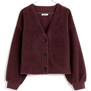 NWOT Madewell (Re)sourced Fleece Crop Cardigan